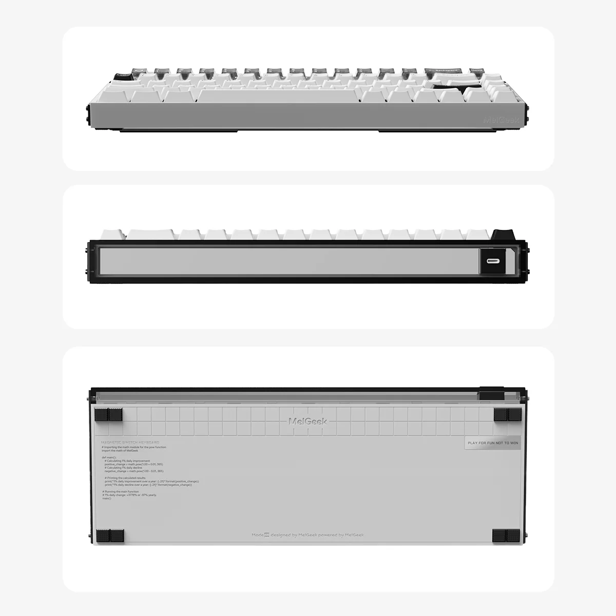 MADE68 Ultra+ Black Hall Effect Gaming Keyboard - Image 3