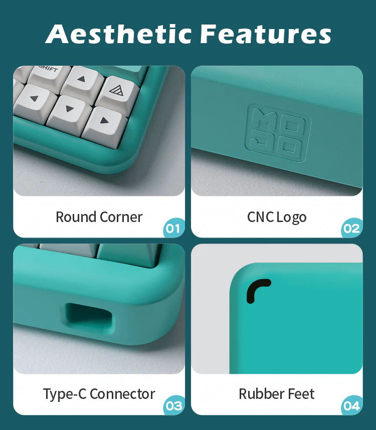 MelGeek Mojo Aluminum 60% Hotswapple RGB 5.2 Bluetooth Wireless &Wired Mechanical Keyboard - Image 10