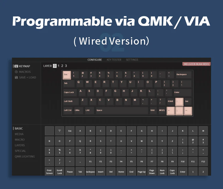 MelGeek Mojo Aluminum 60% Hotswapple RGB 5.2 Bluetooth Wireless &Wired Mechanical Keyboard - Image 13