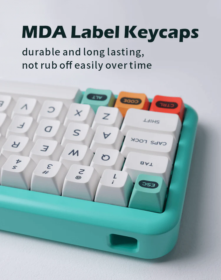 MelGeek Mojo Aluminum 60% Hotswapple RGB 5.2 Bluetooth Wireless &Wired Mechanical Keyboard - Image 9