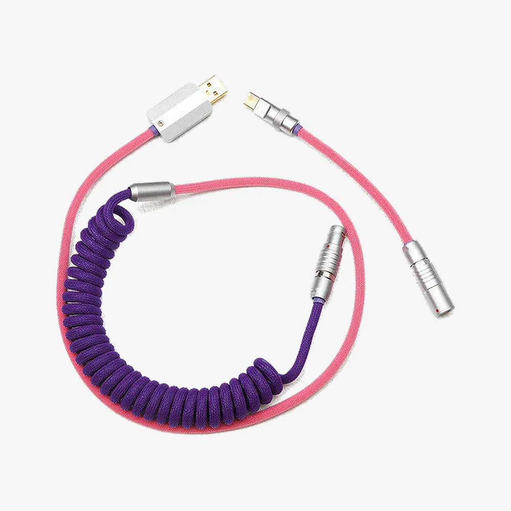 MelGeek Keyboard-Themed Hand Made Silver Aviator Coil Cables - Image 7