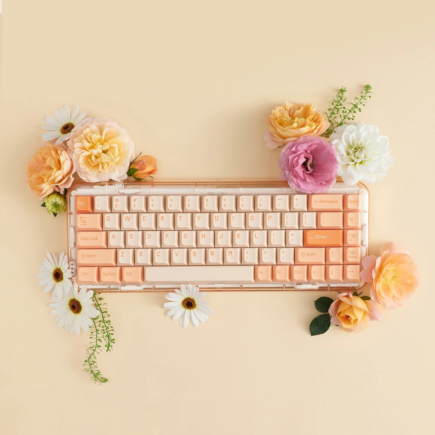 MOJO68 Mechanical Keyboard Rose - Image 7