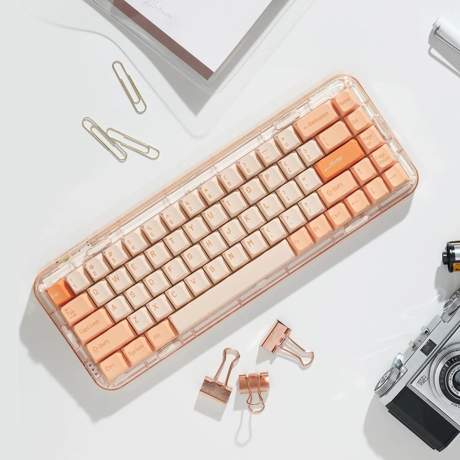 MOJO68 Mechanical Keyboard Rose - Image 8